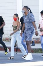 KARRUECHE TRAN and Victor Cruz Out in Los Angeles 08/08/2020