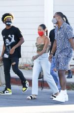 KARRUECHE TRAN and Victor Cruz Out in Los Angeles 08/08/2020