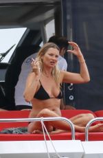 KATE and LILA GRACE MOSS in Bikinis at a Yacht in Spain 08/03/2020