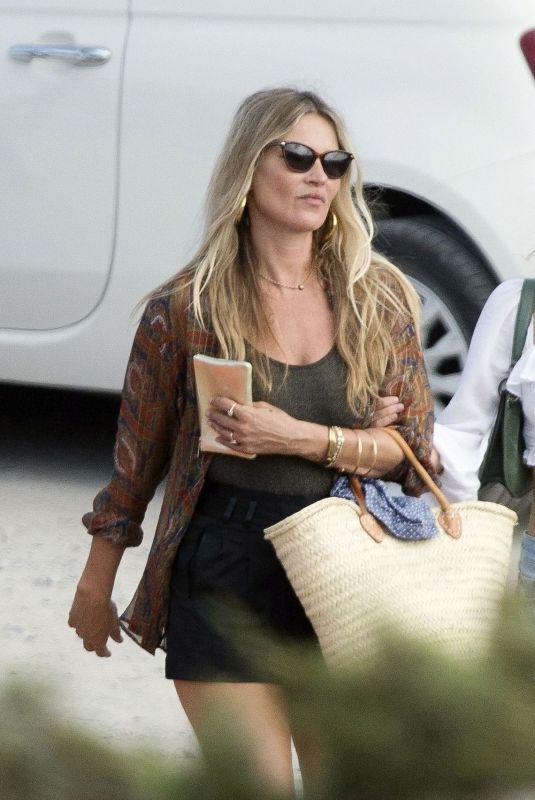 KATE MOSS Out for Lunch in Ibiza 08/02/2020