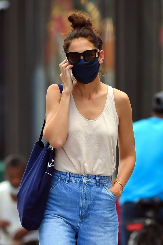 KATIE HOLMES in Denim Out in New York 08/22/2020