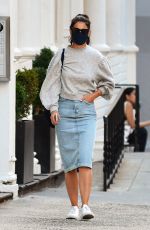 KATIE HOLMES Out and About in New York 08/19/2020