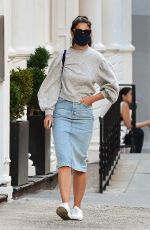 KATIE HOLMES Out and About in New York 08/19/2020