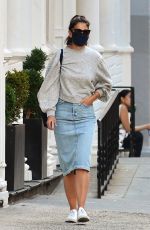 KATIE HOLMES Out and About in New York 08/19/2020