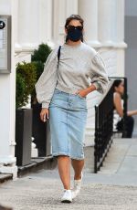 KATIE HOLMES Out and About in New York 08/19/2020