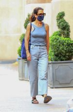 KATIE HOLMES Out and About in New York 08/25/2020