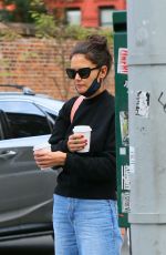 KATIE HOLMES Out and About in New York 08/26/2020