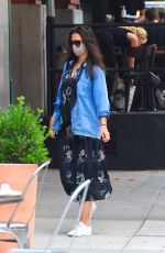 KATIE HOLMES Out for Dinner in New York 08/14/2020