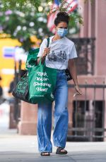 KATIE HOLMES Out Shopping in New York 08/17/2020