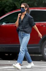 KATIE HOLMES Wearing a Mask Out in New York 08/28/2020