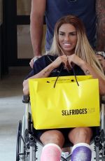 KATIE PRICE in Wheelchair Sat Selfridges in London 08/11/2020