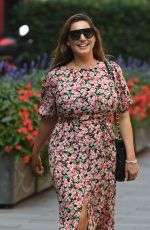 KELLY BROOK in a Floral Summer Dress Leaves Global Radio in London 08/11/2020