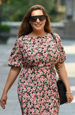 KELLY BROOK in a Floral Summer Dress Leaves Global Radio in London 08/11/2020
