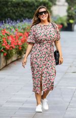 KELLY BROOK in a Floral Summer Dress Leaves Global Radio in London 08/11/2020