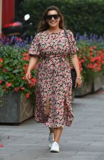 KELLY BROOK in a Floral Summer Dress Leaves Global Radio in London 08/11/2020