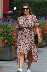 KELLY BROOK in a Floral Summer Dress Leaves Global Radio in London 08/11/2020