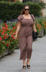 KELLY BROOK in Jumpsuit Arrives at Heart Radio in London 08/21/2020