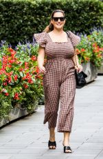 KELLY BROOK in Jumpsuit Arrives at Heart Radio in London 08/21/2020