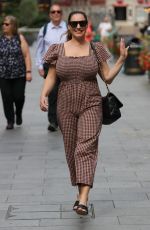 KELLY BROOK in Jumpsuit Arrives at Heart Radio in London 08/21/2020