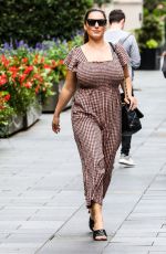 KELLY BROOK in Jumpsuit Arrives at Heart Radio in London 08/21/2020
