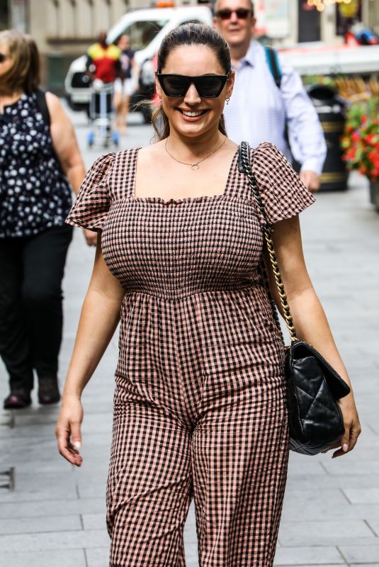 KELLY BROOK in Jumpsuit Arrives at Heart Radio in London 08/21/2020