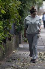 KELLY BROOK Out with Her Dog in Promrose Hill 08/22/2020