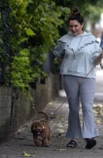 KELLY BROOK Out with Her Dog in Promrose Hill 08/22/2020