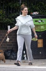KELLY BROOK Out with Her Dog in Promrose Hill 08/22/2020
