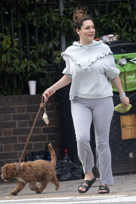 KELLY BROOK Out with Her Dog in Promrose Hill 08/22/2020
