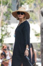 KELLY RUTHERFORD Out with Her Dog in Pacific Palisades 08/22/2020