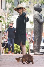 KELLY RUTHERFORD Out with Her Dog in Pacific Palisades 08/22/2020