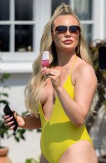 KELSEY STRATFORD in Swimsuit on the Set of TOWIE in Essex 08/10/2020