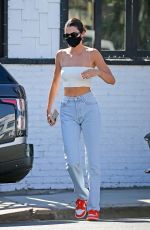 KENDALL JENNER Leaves 40 Love Restaurant in West Hollywood 07/31/2020