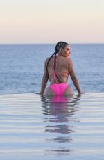 KIM KARDASHIAN in Bikini at KKW Beauty Photoshoot in Cabo San Lucas 08/23/2020