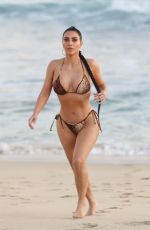 KIM KARDASHIAN in Bikini on the Set of KUWTK at a Beach in Malibu 08/26/2020