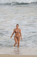 KIM KARDASHIAN in Bikini on the Set of KUWTK at a Beach in Malibu 08/26/2020