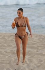 KIM KARDASHIAN in Bikini on the Set of KUWTK at a Beach in Malibu 08/26/2020