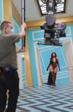 KYLIE JENNER on the Set of Cardi B and Megan Thee Stallion
