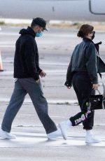 KYLIE JENNER, Zack Bia and Fai Khadra at Le Bourget Airport 08/28/2020