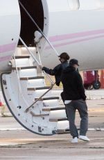 KYLIE JENNER, Zack Bia and Fai Khadra at Le Bourget Airport 08/28/2020