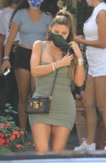 LARSA PIPPEN in Tight Dress at The Ivy in Beverly Hills 08/19/2020