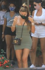 LARSA PIPPEN in Tight Dress at The Ivy in Beverly Hills 08/19/2020