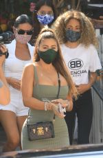 LARSA PIPPEN in Tight Dress at The Ivy in Beverly Hills 08/19/2020
