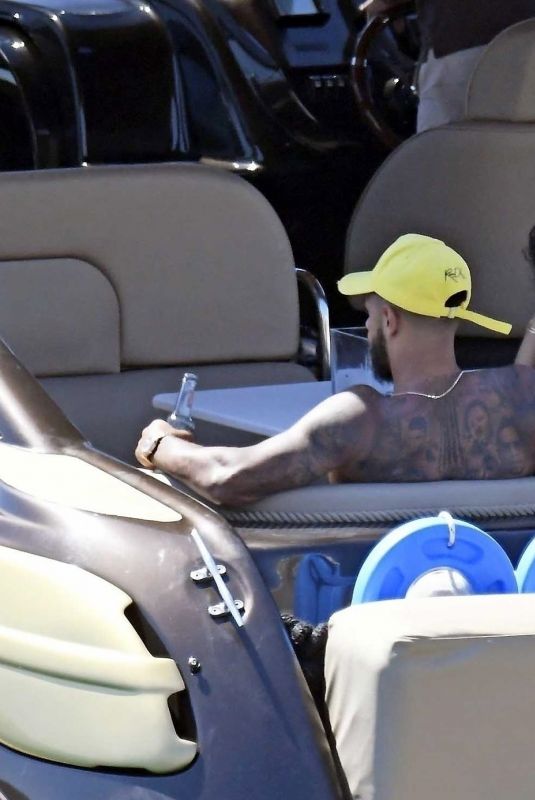 LEIGH-ANNE PINNOCK and Andre Gray at a Boat in Mykonos 08/05/2020