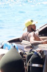 LEIGH-ANNE PINNOCK and Andre Gray at a Boat in Mykonos 08/05/2020