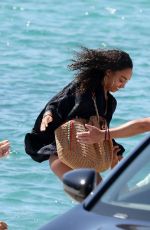 LEIGH-ANNE PINNOCK and Andre Gray at a Boat in Mykonos 08/05/2020