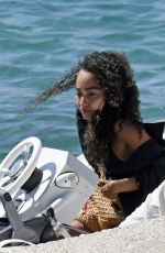 LEIGH-ANNE PINNOCK and Andre Gray at a Boat in Mykonos 08/05/2020