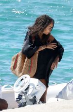 LEIGH-ANNE PINNOCK and Andre Gray at a Boat in Mykonos 08/05/2020