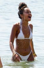 LEIGH-ANNE PINNOCK in a White Bikini at a Beach in Spain 08/10/2020