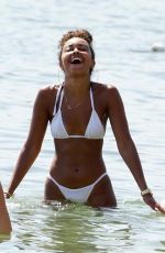 LEIGH-ANNE PINNOCK in a White Bikini at a Beach in Spain 08/10/2020